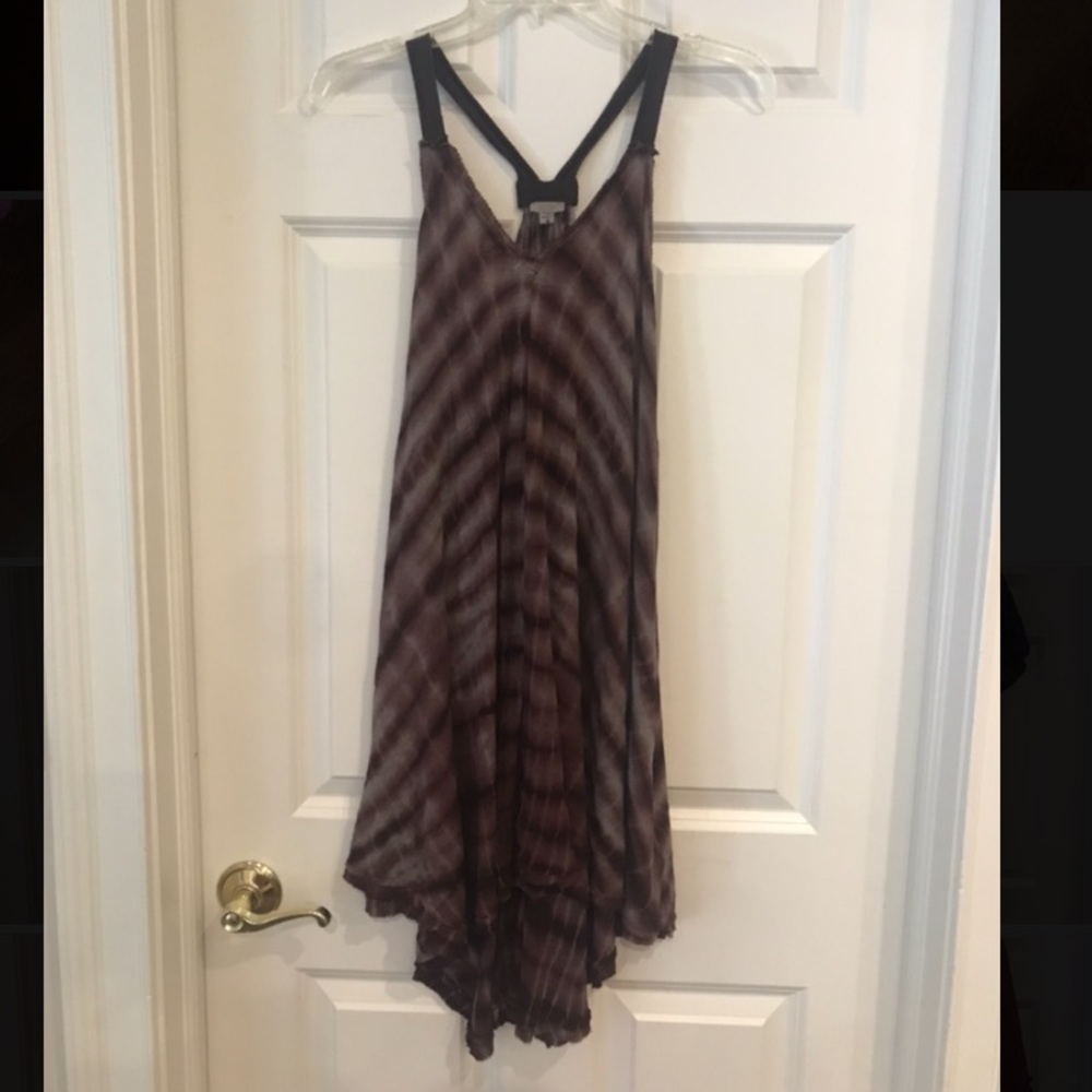 Tyedye flowy rasorback sundress - dark purple